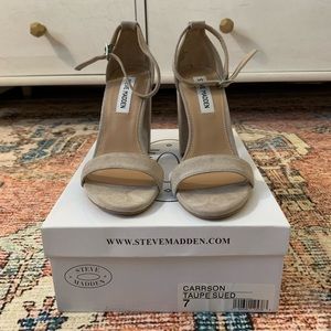 Steve Madden Carrson Heel - Taupe Suede